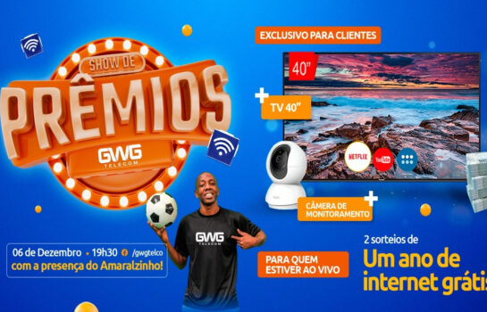 GWG Internet Fibra Ótica Traz Show de Prêmios em Campos do Jordão e Irá Sortear 1 Pix de 10 mil Reais