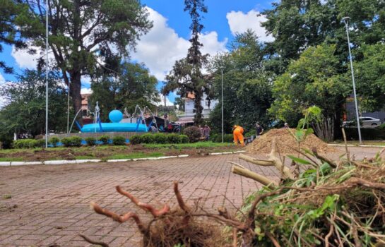 Obras de revitalização chegam à praça de Vila Abernéssia