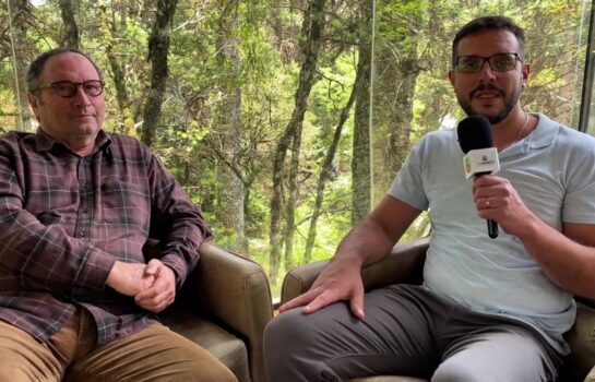 Alan Germano entrevista Aref Farkouh e Priscilla Villas Boas sobre o Turismo no Luxo Experience no Hotel Toriba, em Campos do Jordão